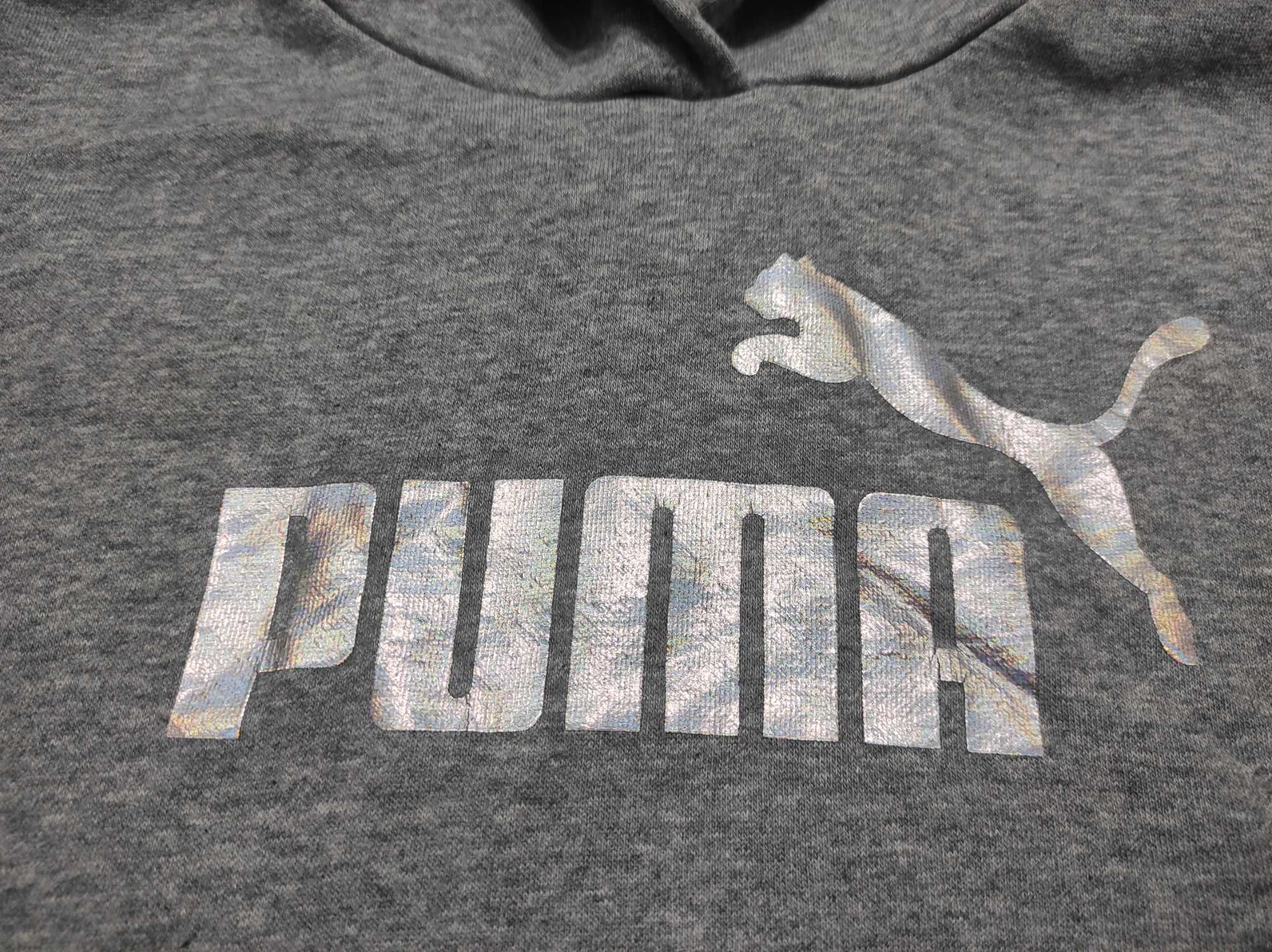 Утепленный укороченный балахон кроп оверсайз Puma, пайта на 7-8 лет