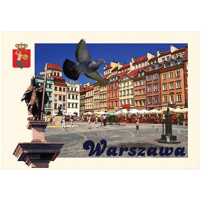 Pocztówka 3D Warszawa Rynek Starego Miasta