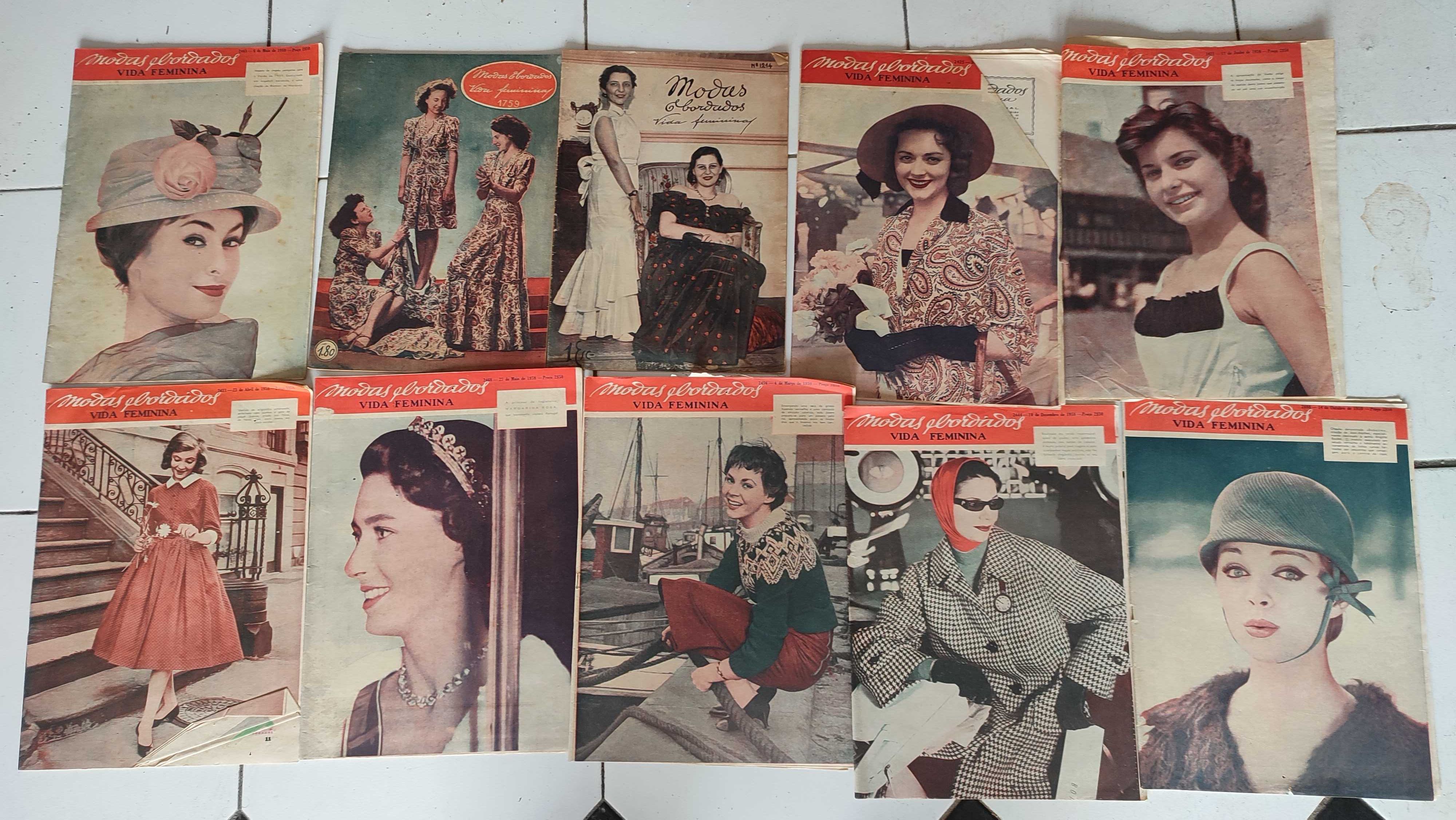 Lote 76 Revistas antigas Modas e Bordados