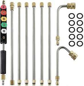 ZAYMDO Lanca do myjki ciśnieniowej 4000PSI z końcówkami i rurkami