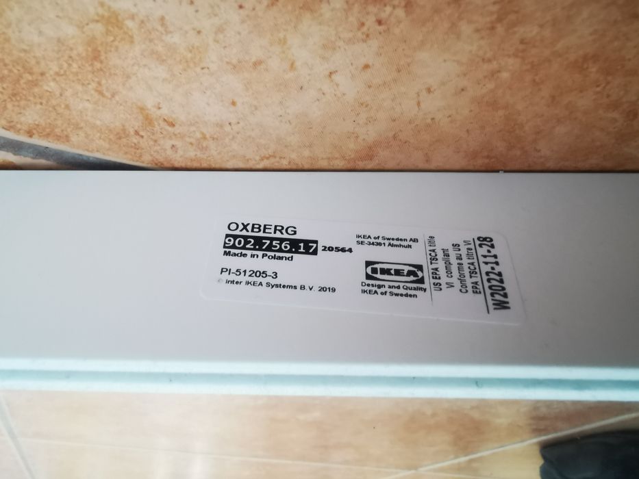 Drzwi szklane do witryny Ikea Billy Oxberg białe 80 x 30 x 202 cm
