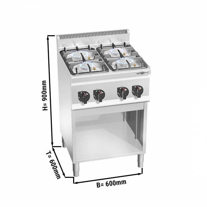 Плита газова професійна 4 конфорки 19 kW