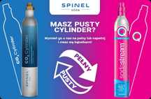 Wymiana butli Soda Stream SodaStream wymiana naboi CO2  niebieska róż