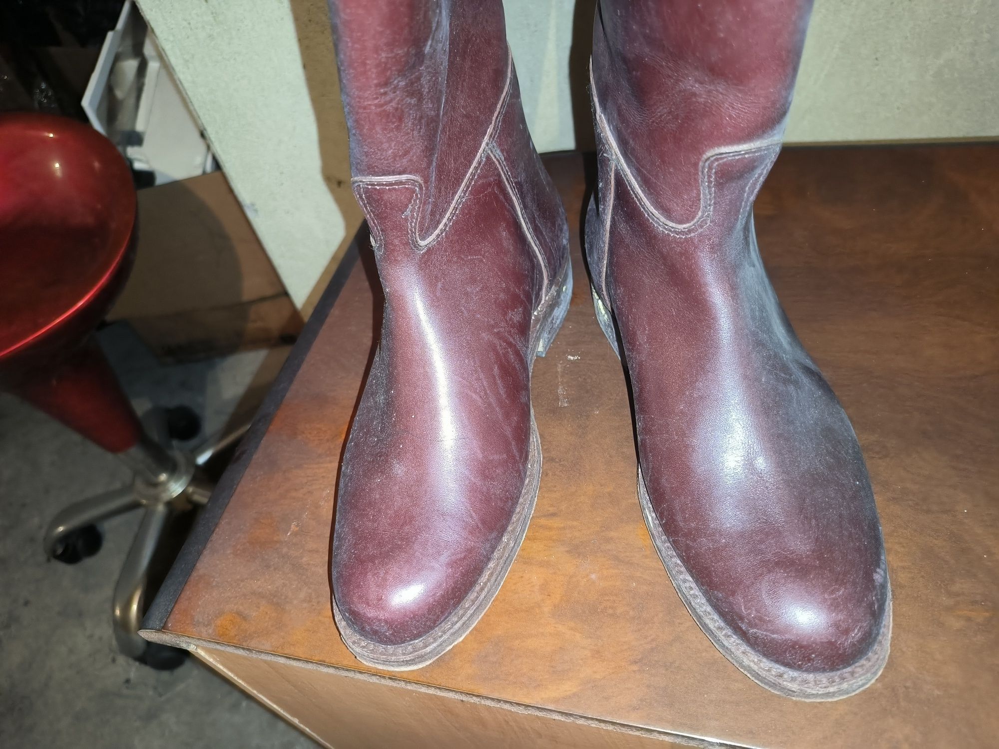 Botas cavaleiro em pele