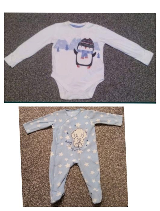 68 paczka zimowa body pajac śpiochy