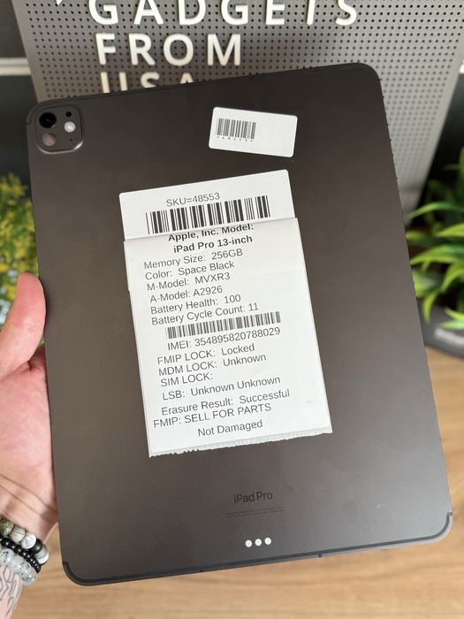 Apple Ipad 13 Pro M4 256 GB Wifi !