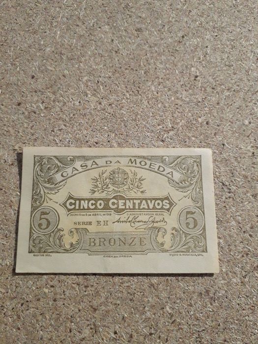 Nota-cédula 5 centavos 1918