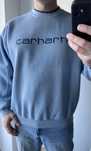Bluza Męska - Carhartt - Logo Haft Vintage Boxy Crewneck - 90s - L/XL