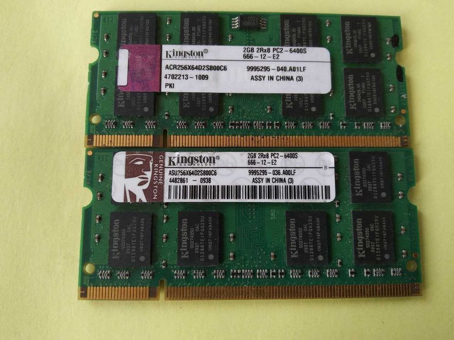 Якісна ноутбучна пам"ять Sodimm ddr2-800(667)2Gb 2Rx8 Pc2(6400S5300S
