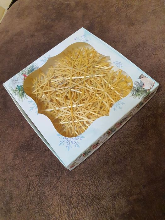 Набір солом'яних сніжинок/зірок