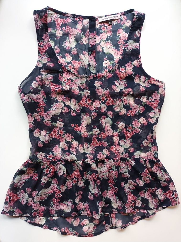 Blusa sem mangas floral