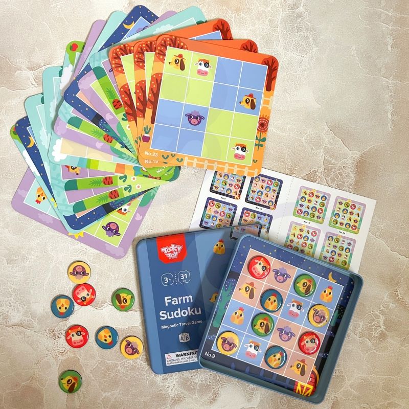 Tooky Toy Gra Sudoku Dla Dzieci Wersja Farma