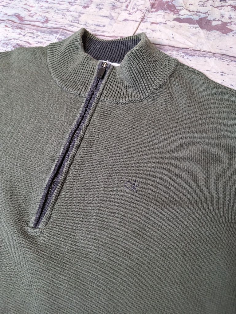 Bluza crewneck Calvin klein golf khaki xxl