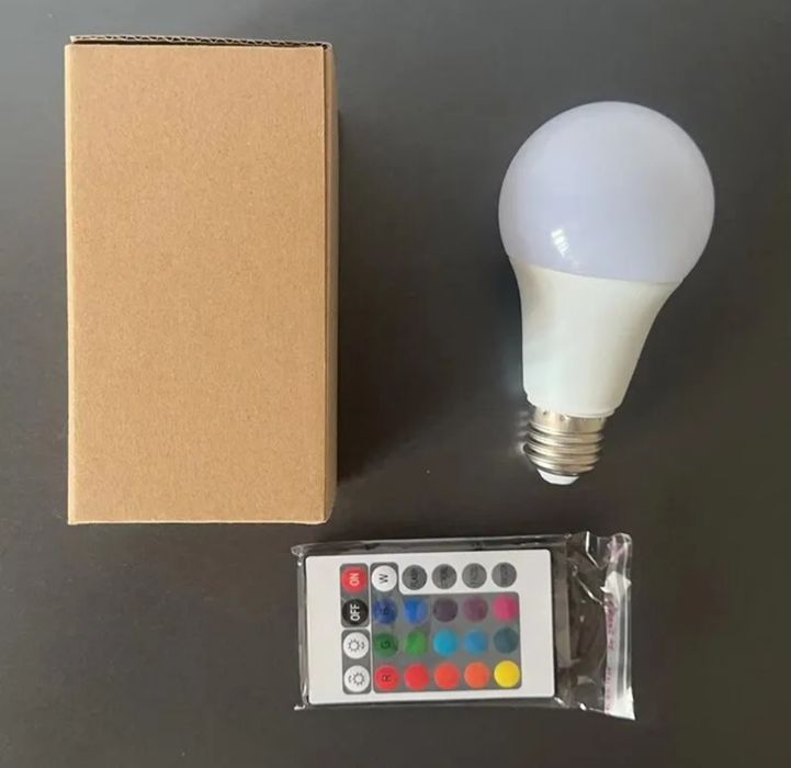 Lampada LED RGB com comando