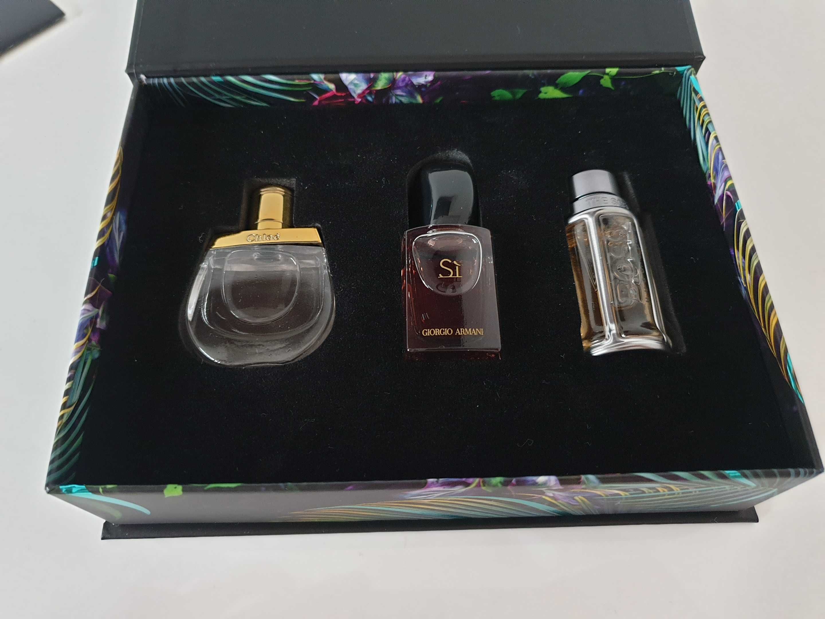 Zestaw perfum miniaturek Armani Si Intense Hugo Boss Chloe