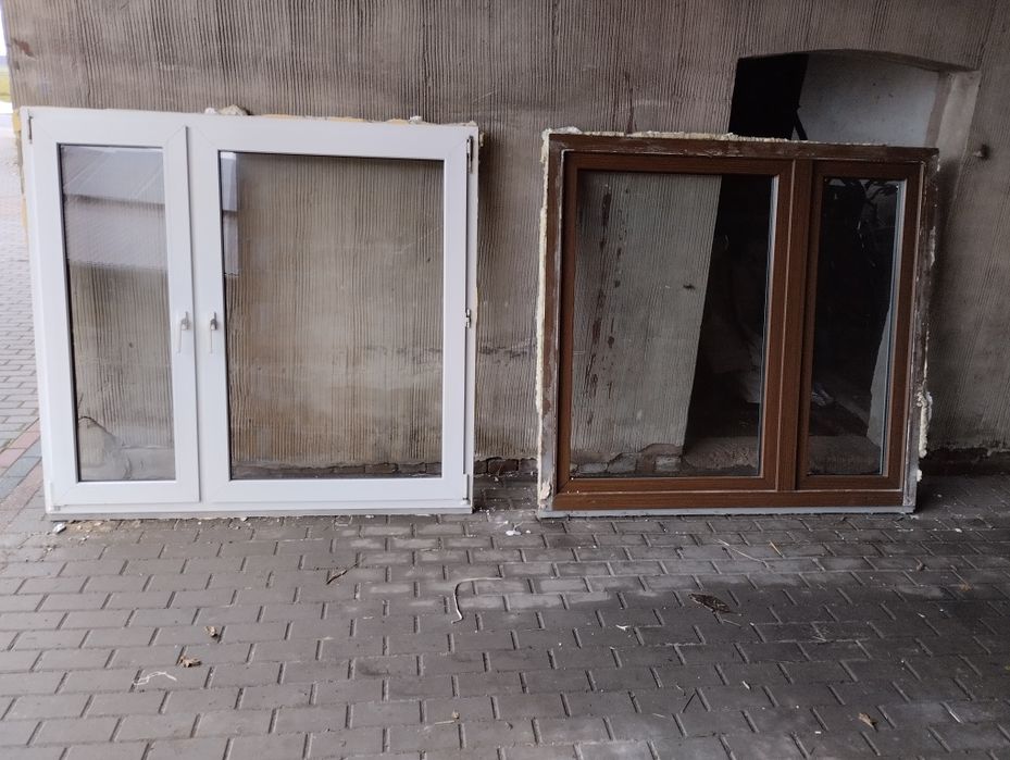 Okna plastikowe, okno, dwuszybowe, stan dobry