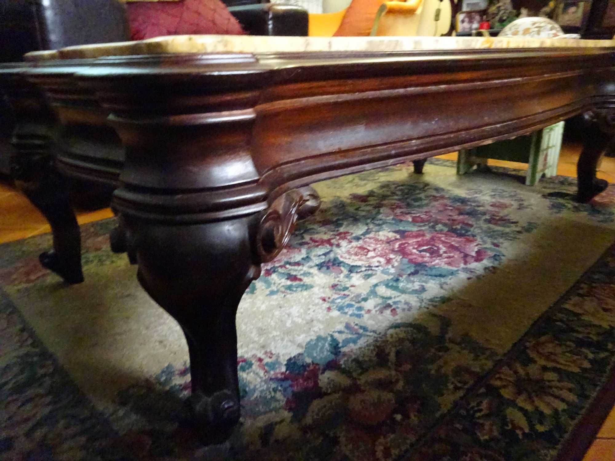 Mesa de centro sala tampo em mármore