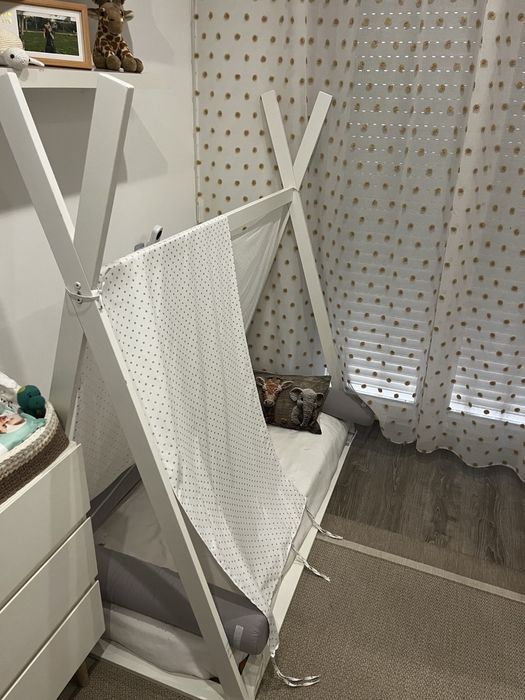 Cama criança branca montessori