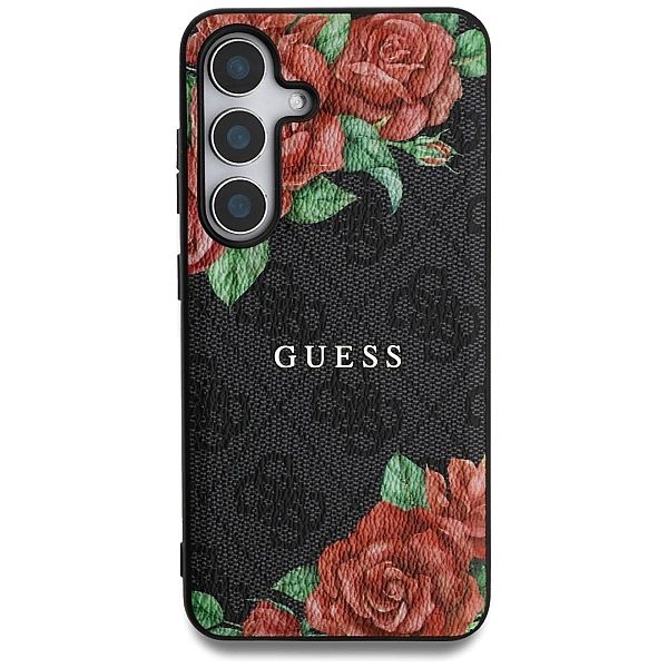 Etui Guess Leather 4G Flowers Print Metal Classic Logo MagSafe na Sams