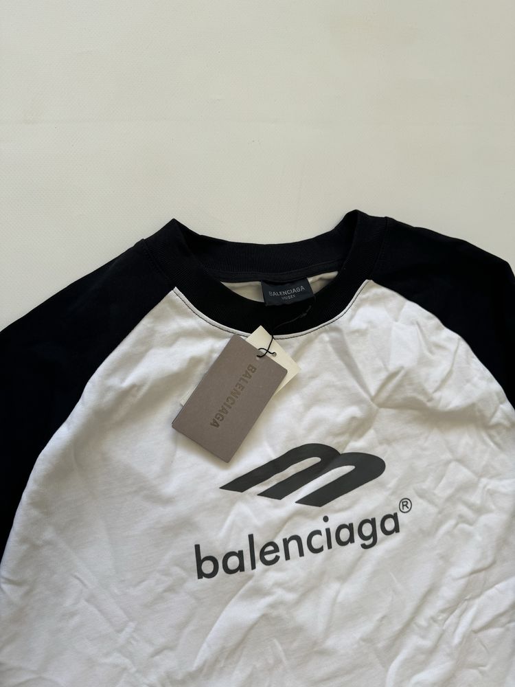 Лонгслив Balenciaga 2024 logo black white M L vetements