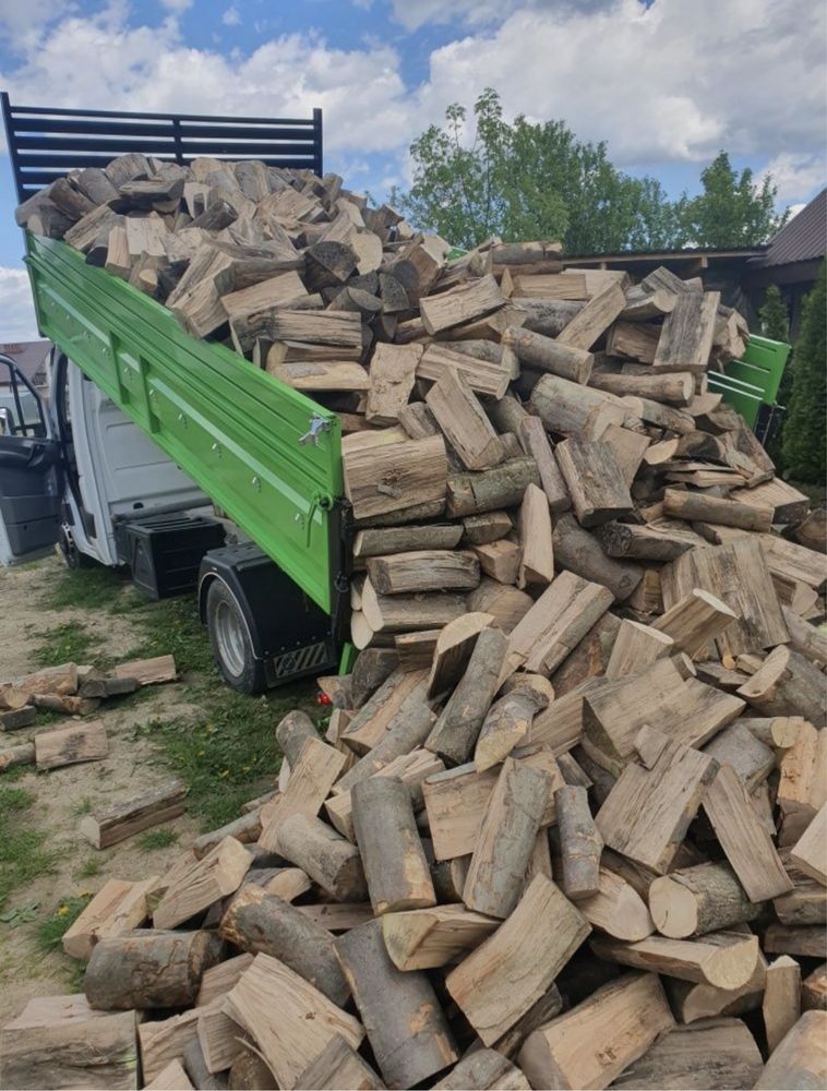 Drewno Kominkowe Opałowe Akacja Dąb Brzoza Olcha Sosna  MIX  Transport