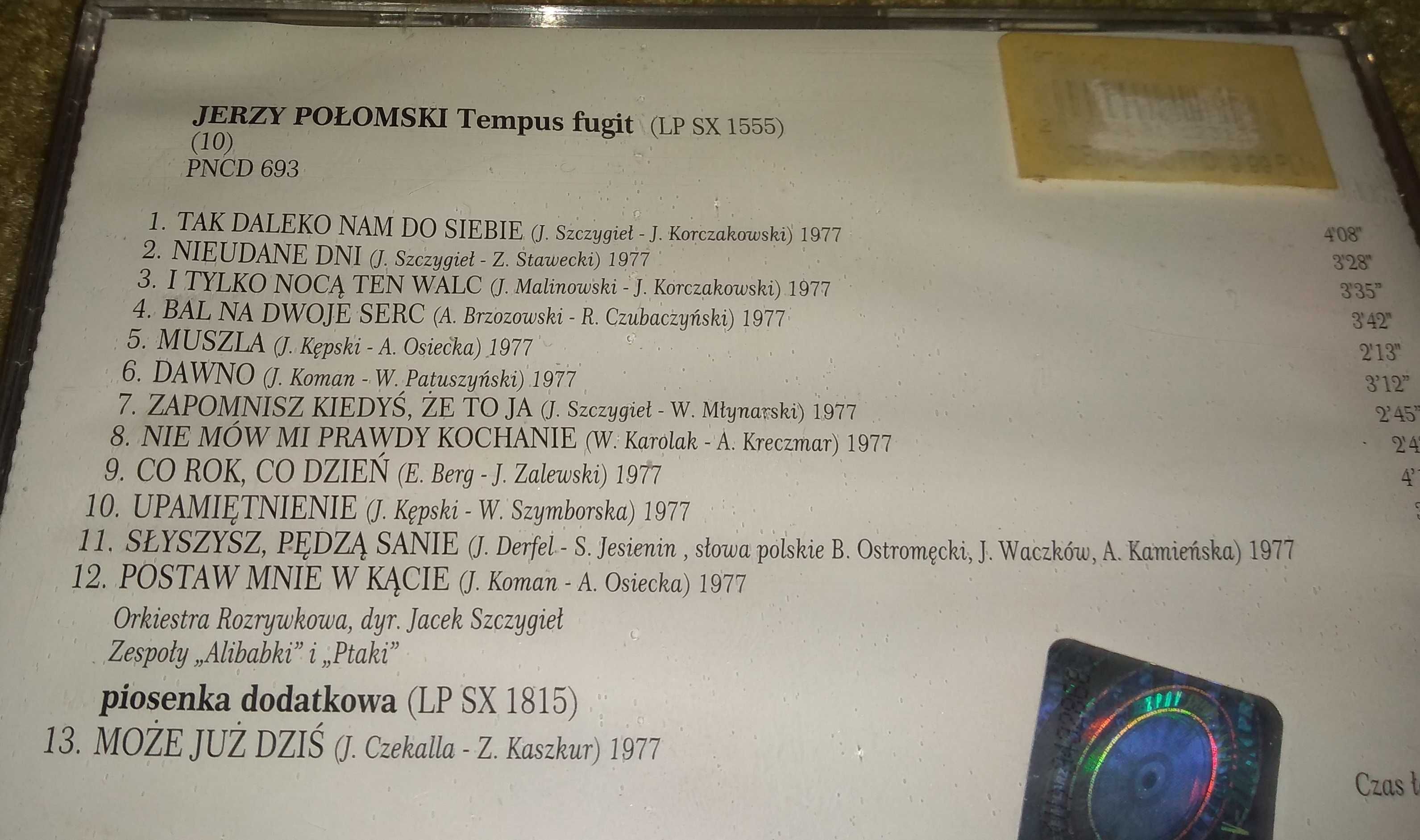 Jerzy POŁOMSKI : Tempus Fugit [10] / CD / FOLIA /