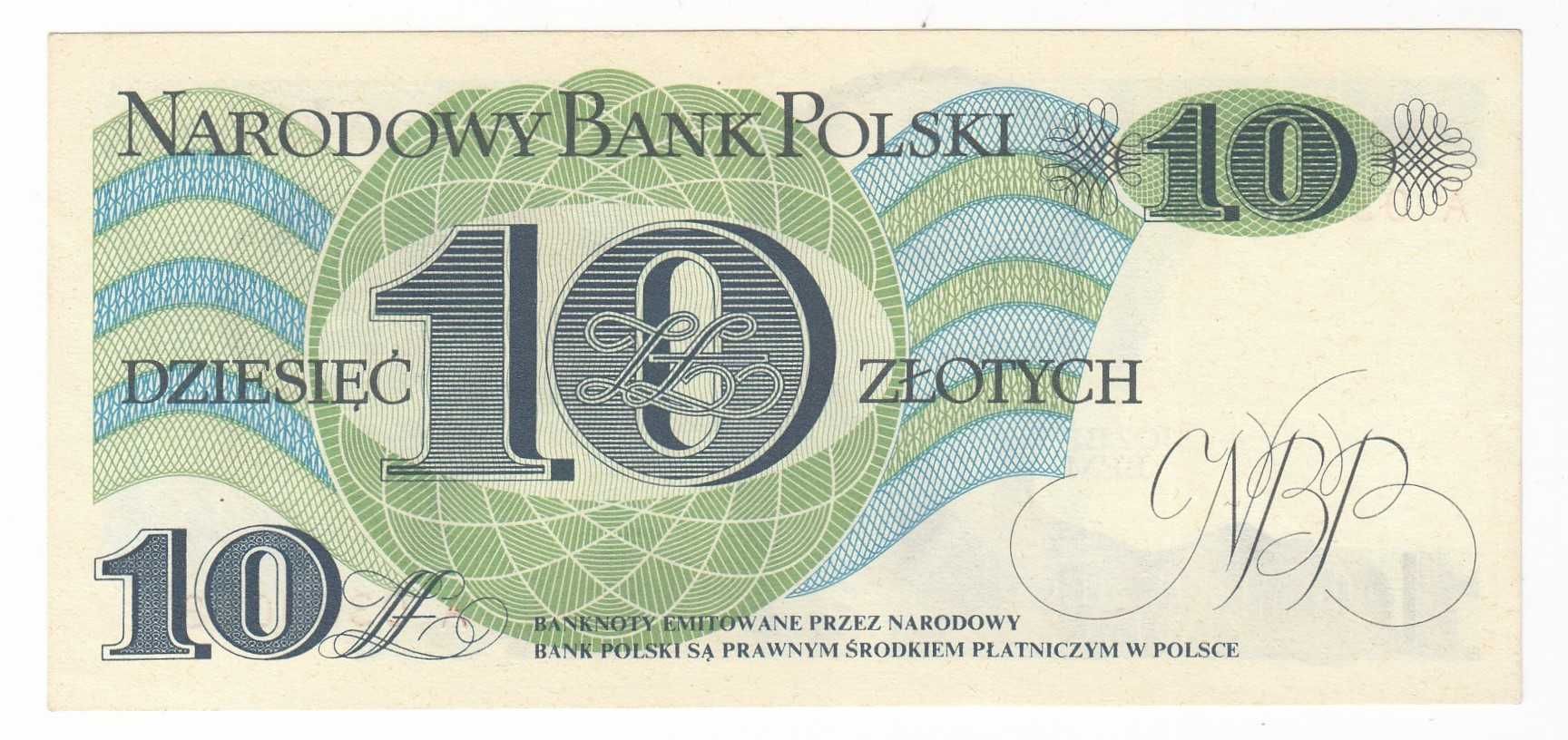 Banknot 10 zł 1982, seria A, UNC