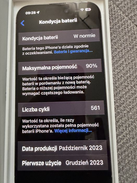Iphone 15 pro naruralny tytan 128 GB