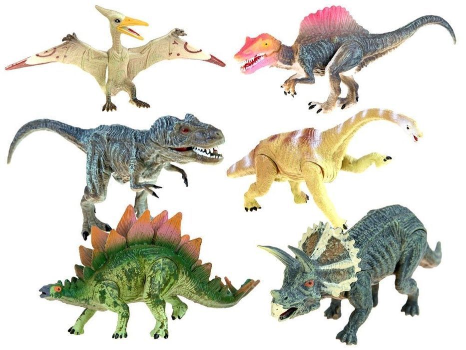 Zestaw Dinozaurów Dinozaury Malowane 6Szt Figurki