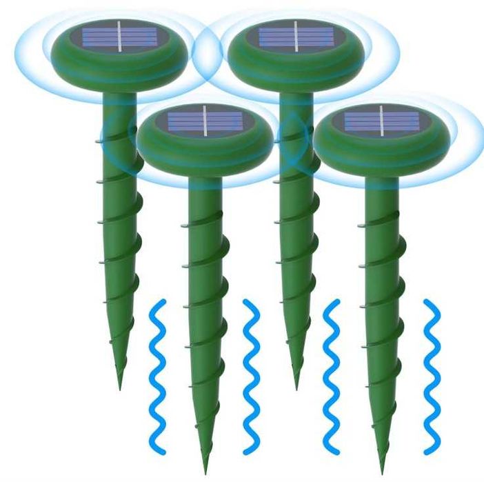 Solarny odstraszacz kretów 4 sztuki