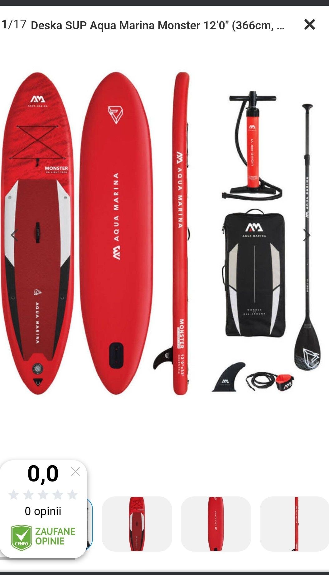 Syp Aqua Marina  366cm x84. Nowe zapakowane całe zestawy