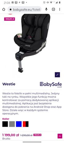 Fotelik samochodowy baby Safe weste od 0-13 kg baza ISOFIX