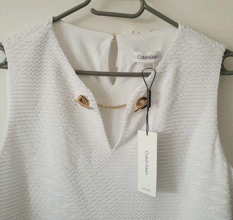 Piękna biała bluzka Calvin Klein r. L