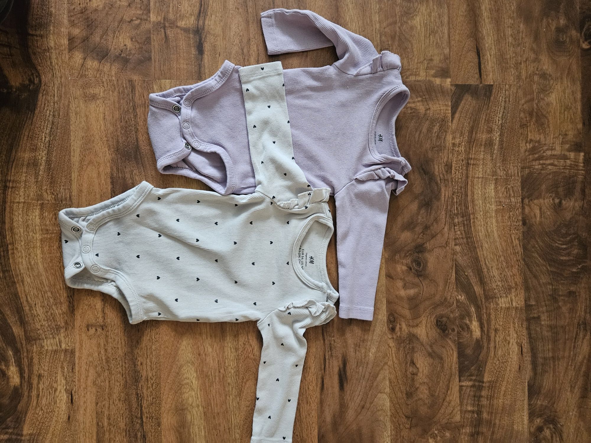 Body niemowlęce r. 56 h&m z falbankami