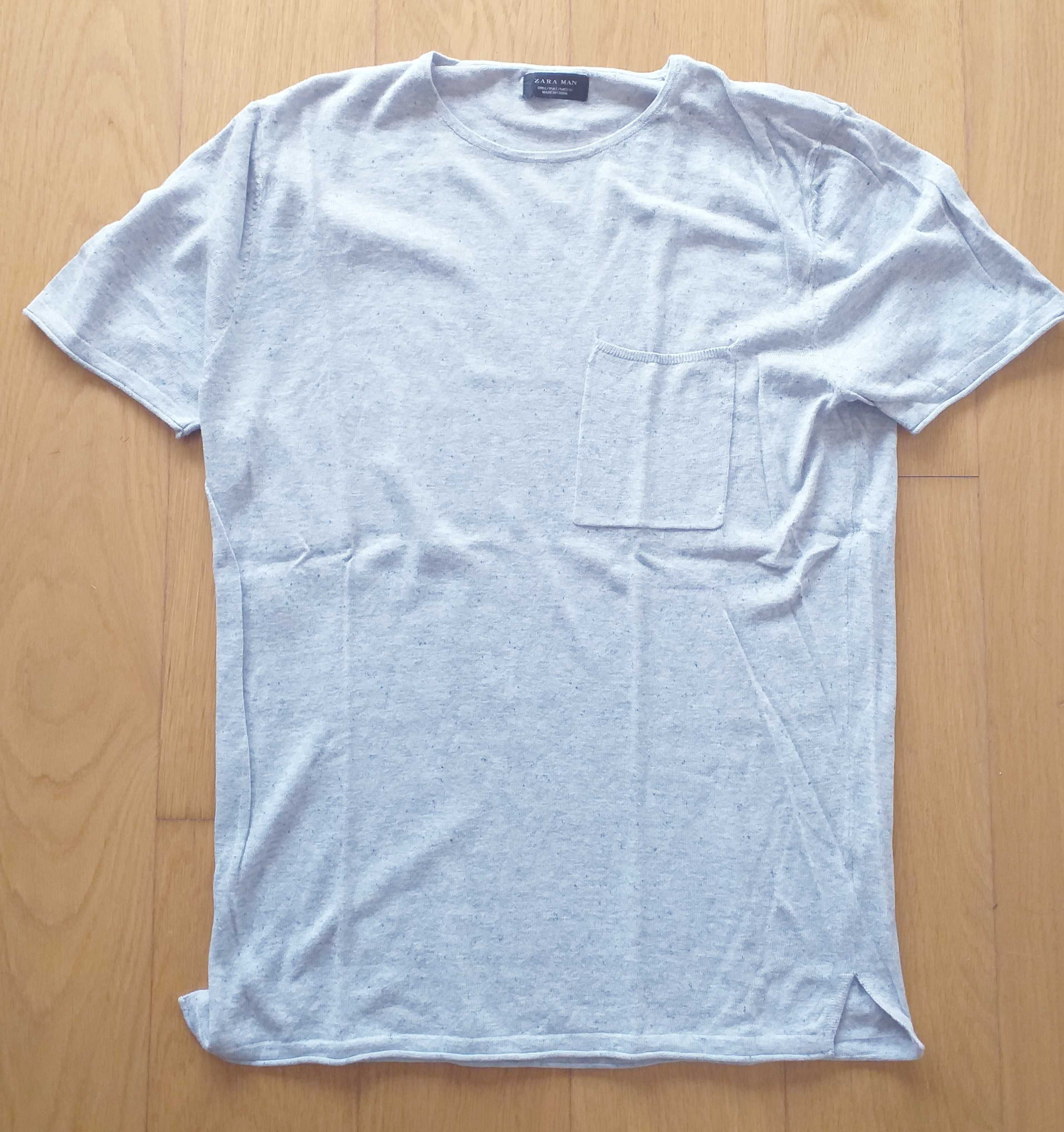 T-shirt Zara cinza claro, original, nova