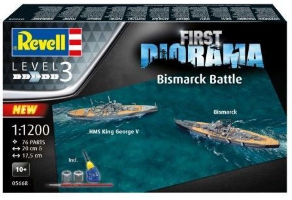 DIORAMA Set revell 05668  okręty BISMARCK BATTLE