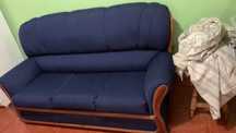 Cama casal e sofá cama e armário