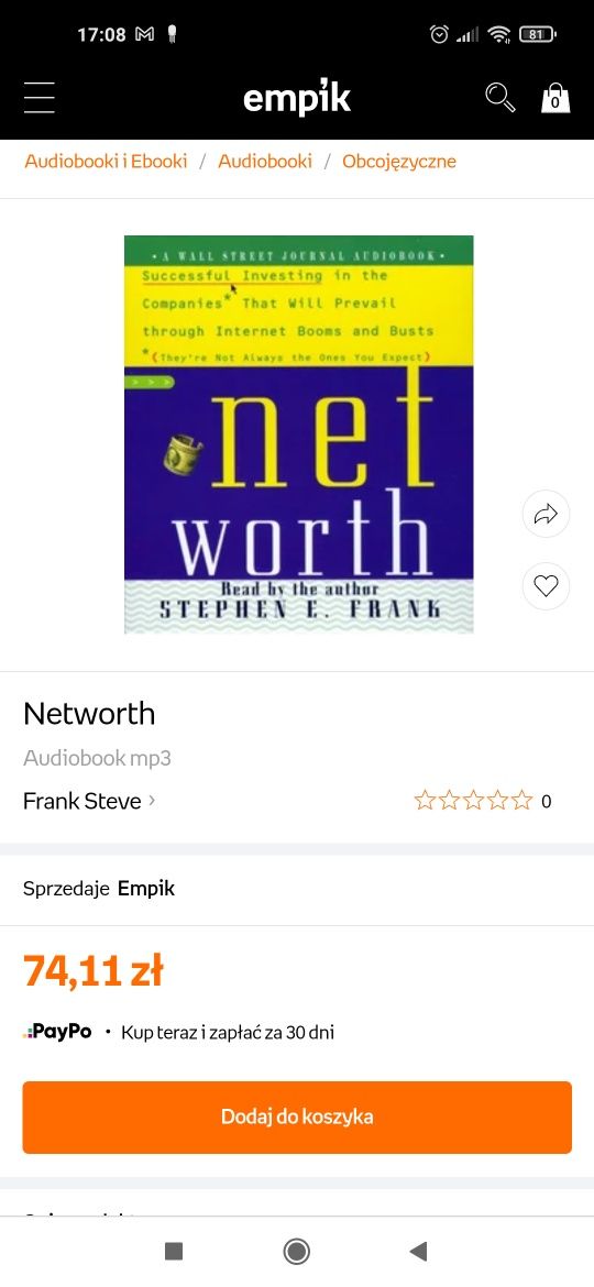 Net worth Stephen E. Frank inwestowanie coaching książka po angielsku
