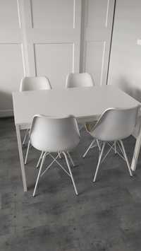 Biały Stół z krzesłami IKEA