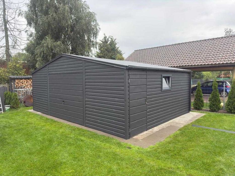 Garaż Blaszany Akryl Premium 6x5 drewnopodobny 6x6 7x6 7x7 8x6 9x6