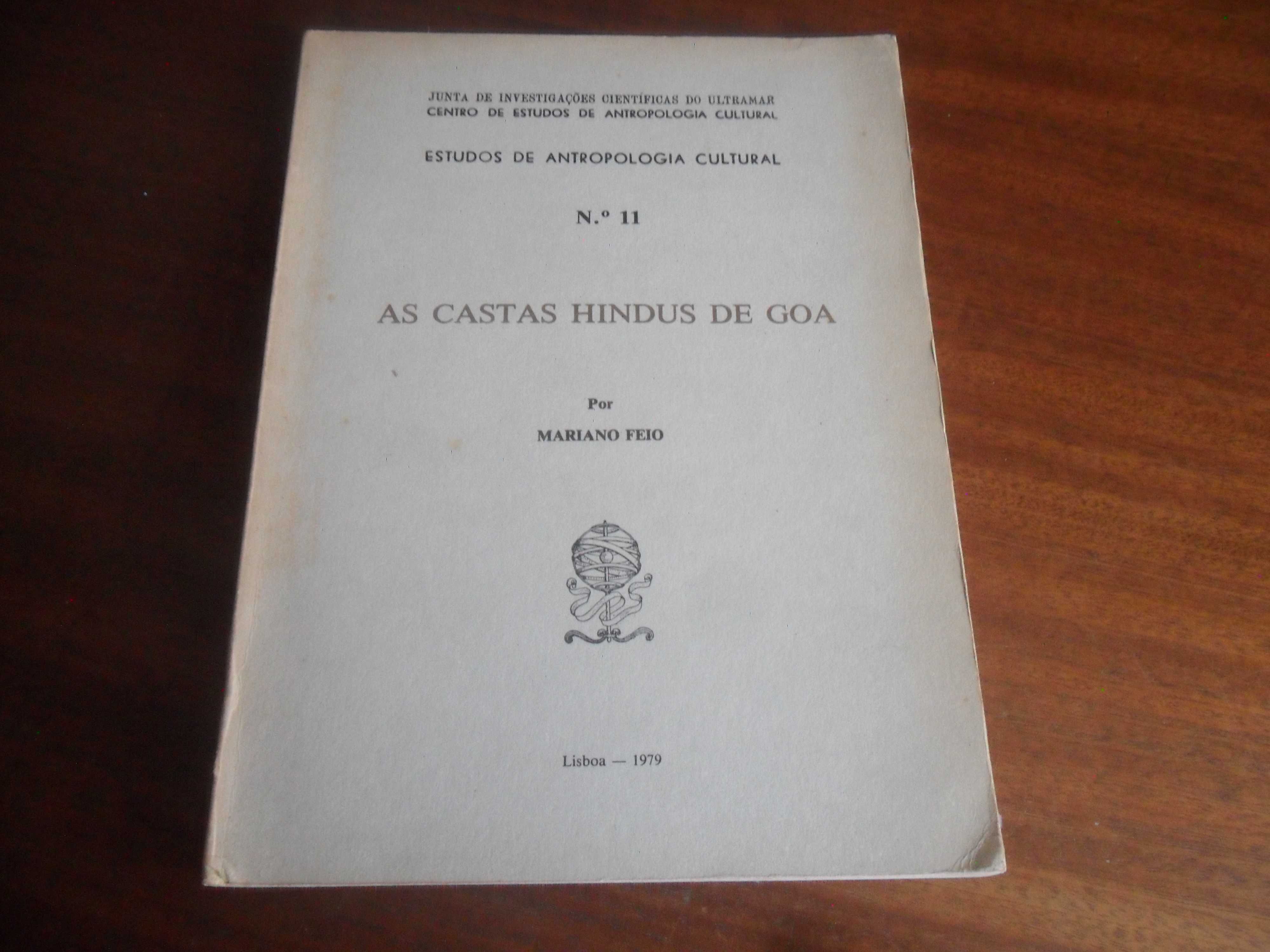 "A CASTAS HINDUS DE GOA" de Mariano Feio - 1ª Edição de 1979