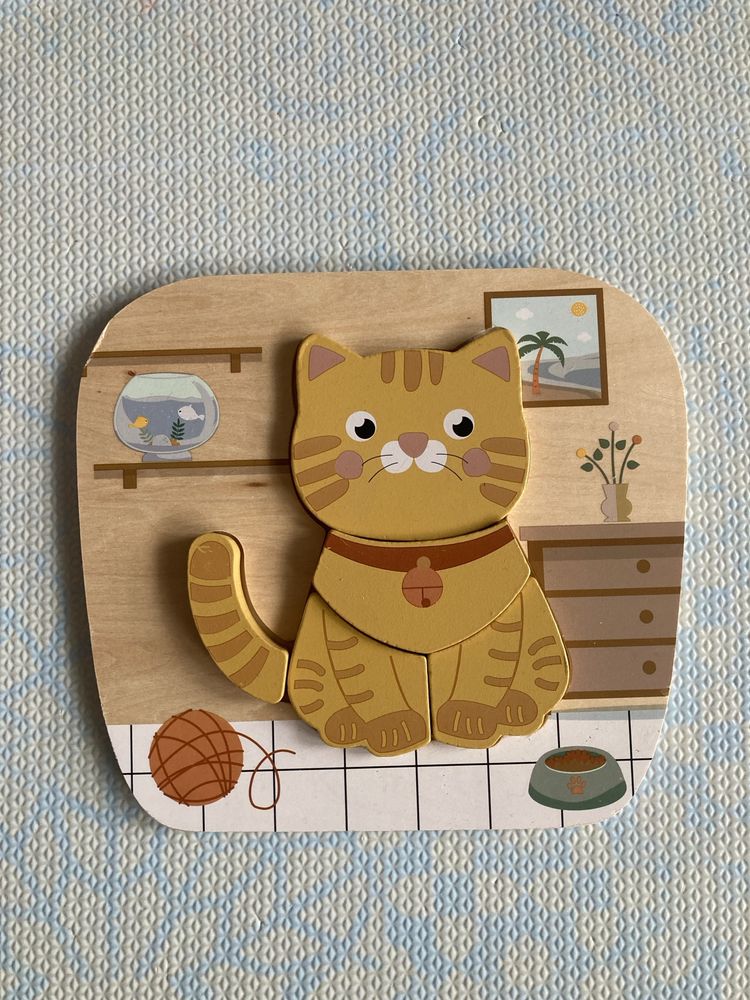 Puzzle 3D dla dziecka - kotek