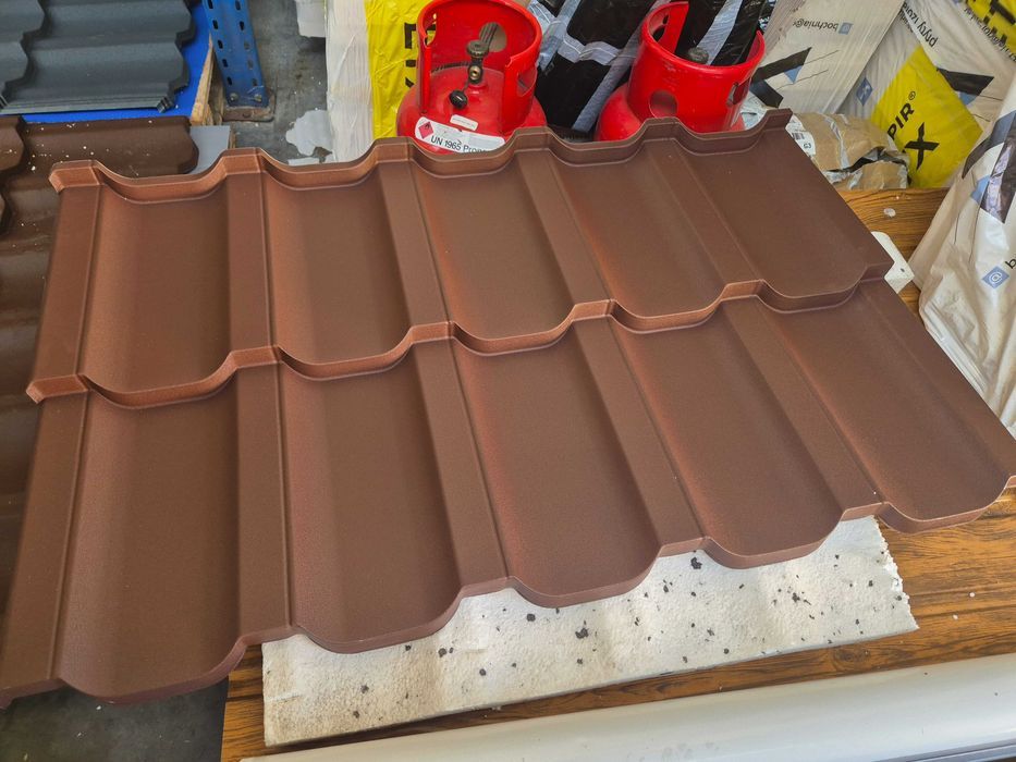 Blachodachówka stalowa modułowa od ręki na magazynie brąz grafit mat 1