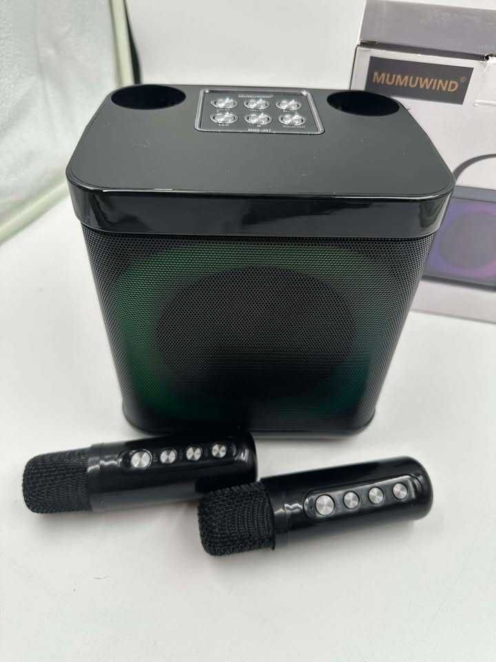Głośnik Mumuwind Zestaw do karaoke z 2 mikrofonami RGB