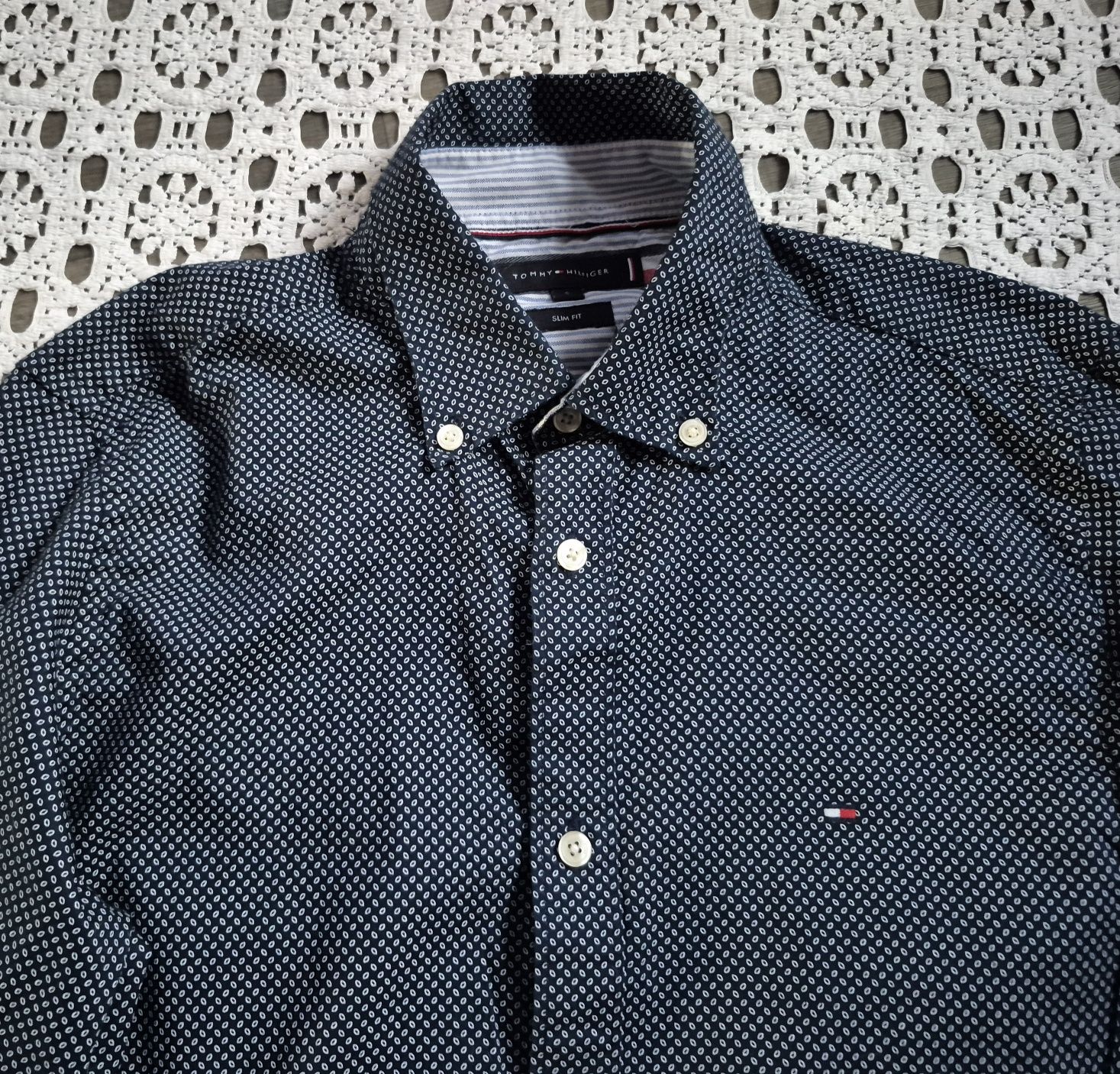 Сорочка темно-синя tommy hilfiger розмір s