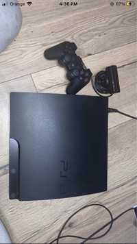 Playstation 3 z pelnym okablowaniem i kamera.