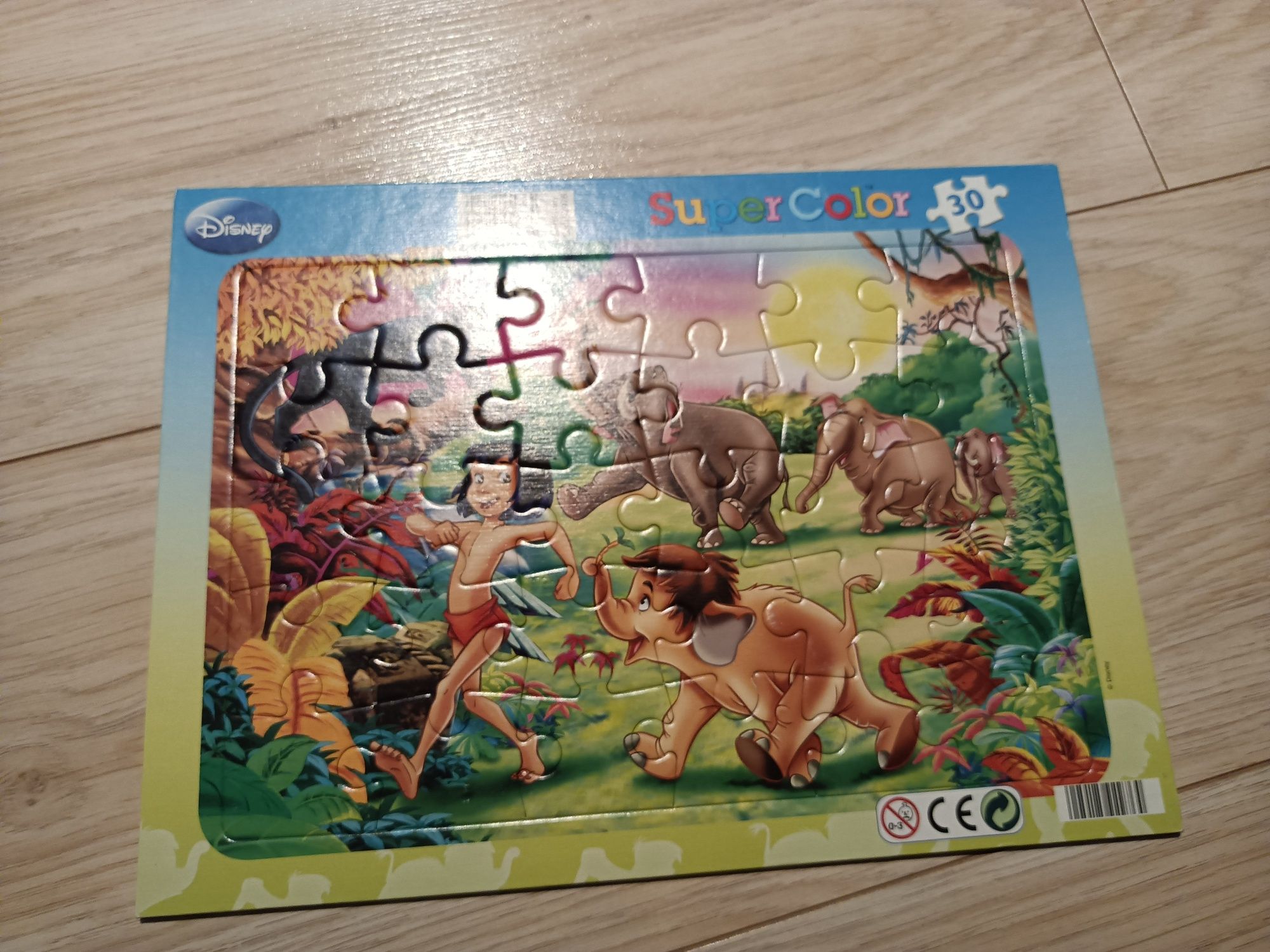 Puzzle w ramce na tekturce 30 elementów