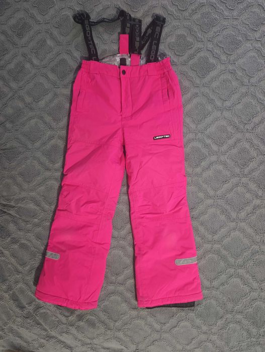 Różowe spodnie śniegowce dla dziewczynki