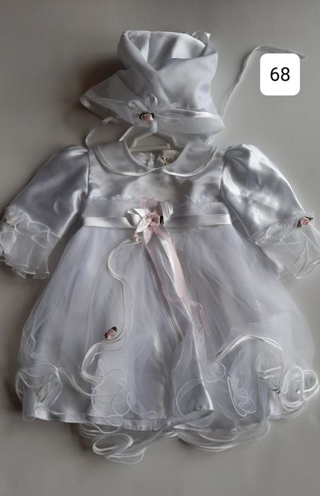 Sukienka do chrztu dla dziewczynki r  68