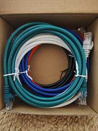 Pack 5 Cabos plano 2.1m Cat6 RJ45 Ethernet